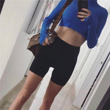 Summer New Shorts Women Cycling Shorts Sexy Tight Dance Gym Shoets High Waist Skinny Stretch Skinny Shorts W323