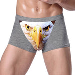 Wolf Eagle Boxer Panties Men Cartoon Boxers Shoets 3D Animal Funny Men Underwear Cotton Bulge Pouch Sexy Men's Underpants