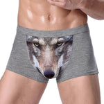 Wolf Eagle Boxer Panties Men Cartoon Boxers Shoets 3D Animal Funny Men Underwear Cotton Bulge Pouch Sexy Men's Underpants