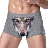 Wolf Eagle Boxer Panties Men Cartoon Boxers Shoets 3D Animal Funny Men Underwear Cotton Bulge Pouch Sexy Men's Underpants