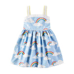 girls children cartoon cute dress kids cotton shoet sleeve clothes tops baby girls summer sriped dresses floral clothing