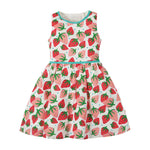 girls children cartoon cute dress kids cotton shoet sleeve clothes tops baby girls summer sriped dresses floral clothing