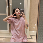 2020 New Arrivals Summer Camiseta Femme Korean Chic O-neck Short Sleeve Shiny Tee Loose Casual Tunic Shoet Sleeve Verano