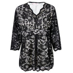 2019 PLUS SIZE Women Summer Lace Vest Top Shoet Sleeve Casual T-Shirt